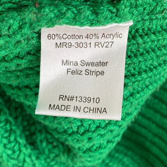 Show Me Your Mumu Mina Sweater Size XS Feliz Stripe Oversized Maximalist Xmas - Picture 11 of 13